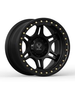Big Bull Phantom 18X9 Satin Black W/ Black Ring