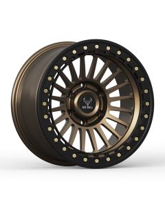Big Bull Alpha 17X9 Textured Bronze W/ Black Ring