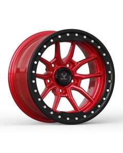Big Bull Trex-V 17X9 Flame Red W/ Black Ring