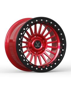 Big Bull Alpha 17X9 Flame Red W/ Black Ring