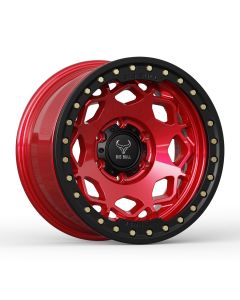 Big Bull Tank 17X9 Flame Red W/ Black Ring